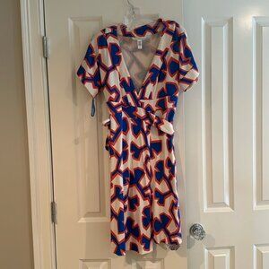 DVF geometric wrap dress